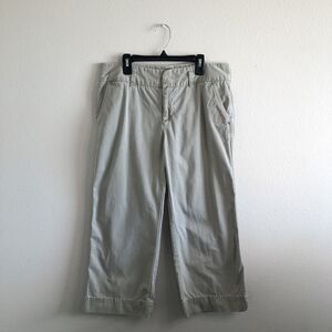 Express Editor Women's Size 10 Khaki Tan Brown Cropped Capri Style Pants Pockets